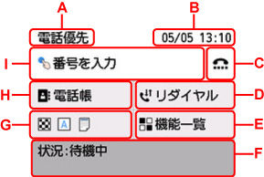 ファクス待機画面